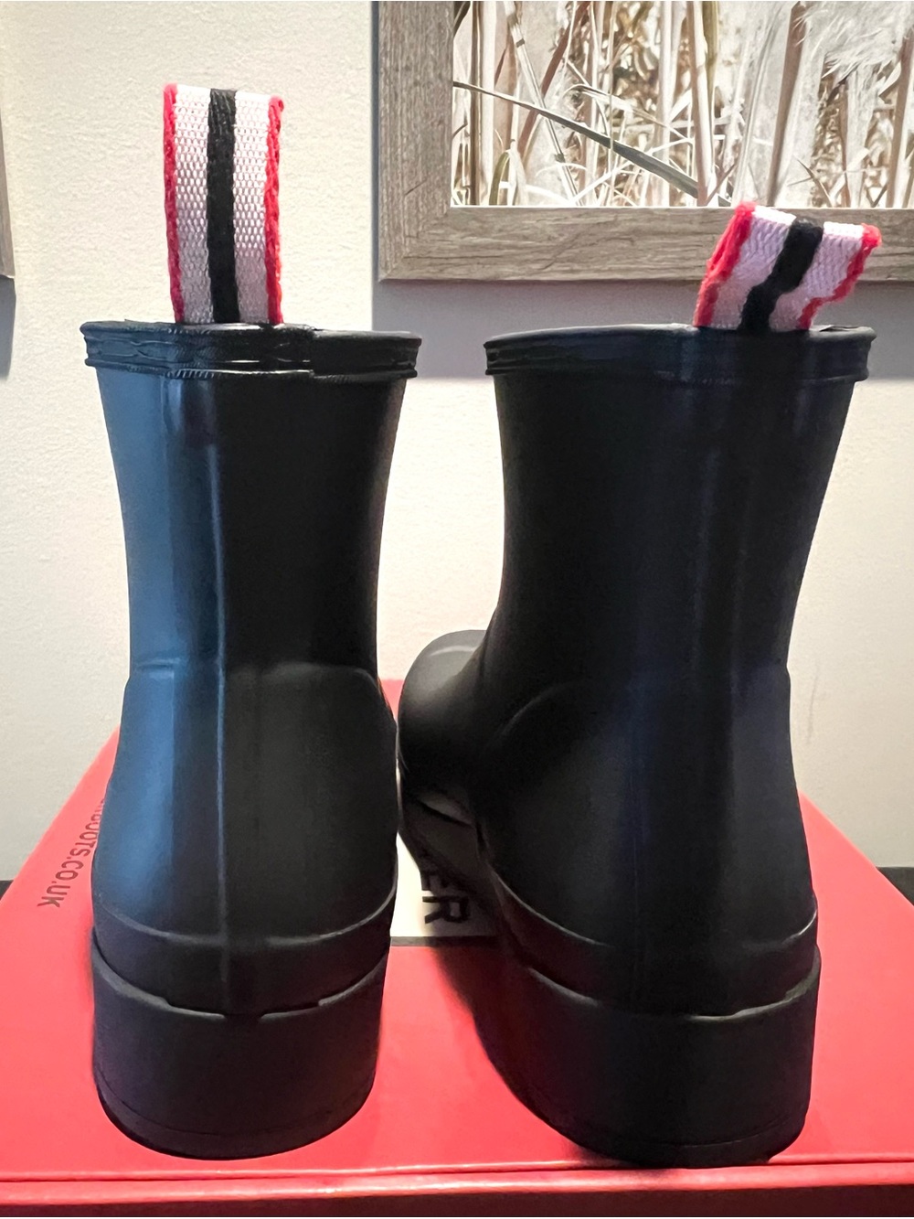 Hunter ☔️ Matte Black Short Ankle Rain Boots - Picture 7 of 13